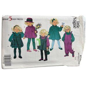 90s Little Vogue 8156 Childrens Sewing Pattern Sizes 4-5-6 Vintage 1991 UNCUT